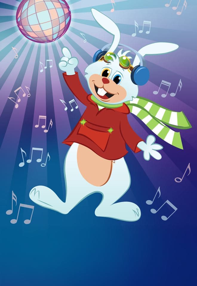 Minidisco med kaninerna